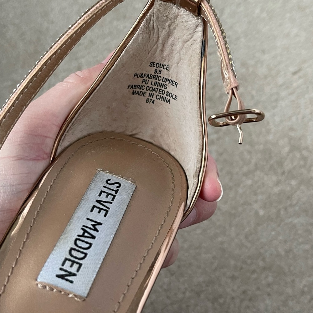ROSE GOLD STEVE MADDEN HEELS - Picture 2 of 7